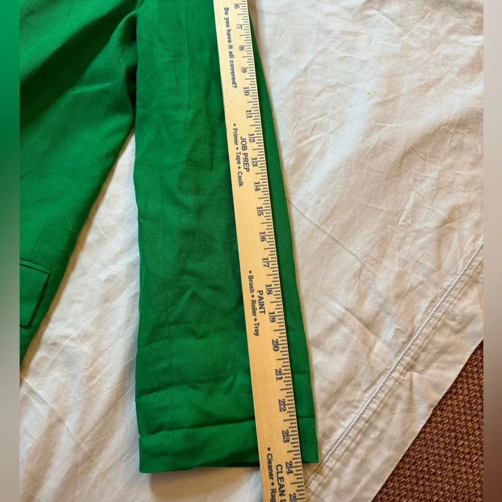 Zara Women's Green Linen Blazer - Picture 7 of 7